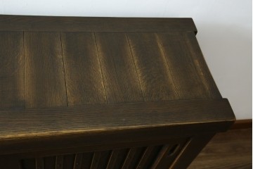 中古　美品　飛騨産業　JAPAN PROVINCIAL(ジャパンプロヴィンシャル)　格子戸の意匠が趣深い帳場箪笥　定価約95万円　(R-085751)