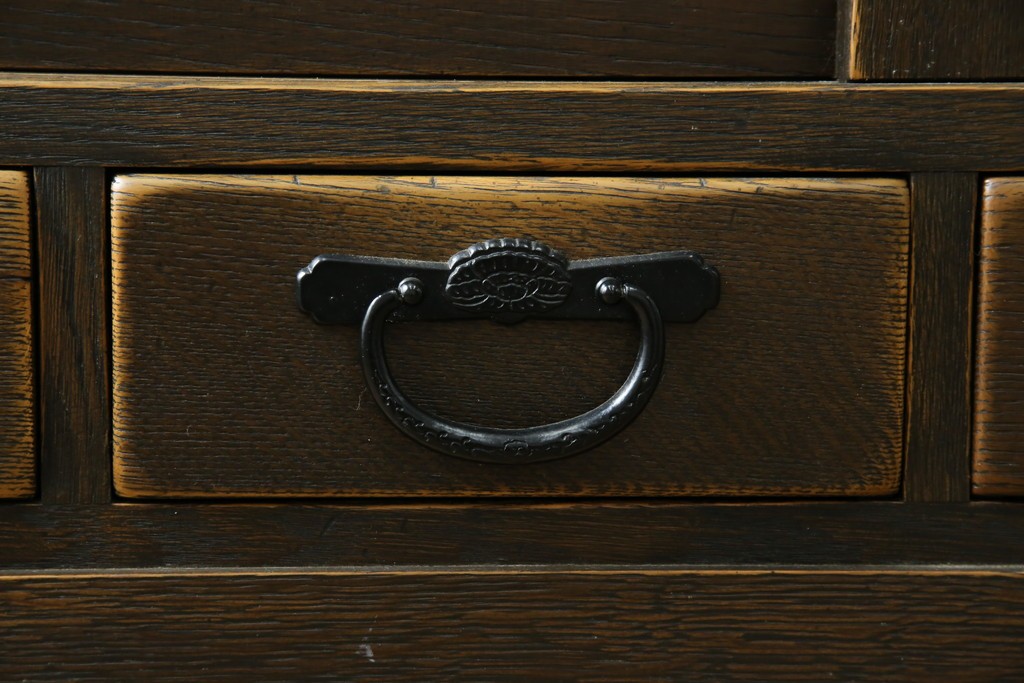 中古　美品　飛騨産業　JAPAN PROVINCIAL(ジャパンプロヴィンシャル)　格子戸の意匠が趣深い帳場箪笥　定価約95万円　(R-085751)