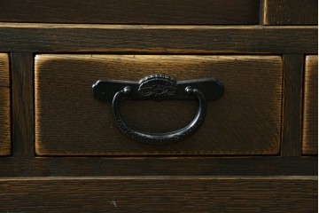 中古　美品　飛騨産業　JAPAN PROVINCIAL(ジャパンプロヴィンシャル)　格子戸の意匠が趣深い帳場箪笥　定価約95万円　(R-085751)