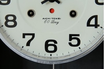 和製ヴィンテージ　愛知時計電機(アイチ、AICHI)　レトロな文字盤と品の良い装飾が調和する振り子時計　(R-085756)