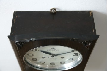 和製ヴィンテージ　愛知時計電機(アイチ、AICHI)　レトロな文字盤と品の良い装飾が調和する振り子時計　(R-085756)