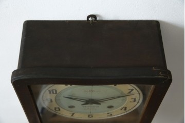 和製ヴィンテージ　精工舎(SEIKOSHA、セイコー)　ミッドセンチュリースタイルにおすすめのスクエア型振り子時計　(R-085757)