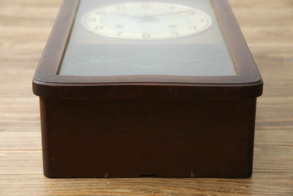 和製ヴィンテージ　精工舎(SEIKOSHA、セイコー)　ミッドセンチュリースタイルにおすすめのスクエア型振り子時計　(R-085757)