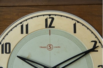 和製ヴィンテージ　精工舎(SEIKOSHA、セイコー)　ミッドセンチュリースタイルにおすすめのスクエア型振り子時計　(R-085757)