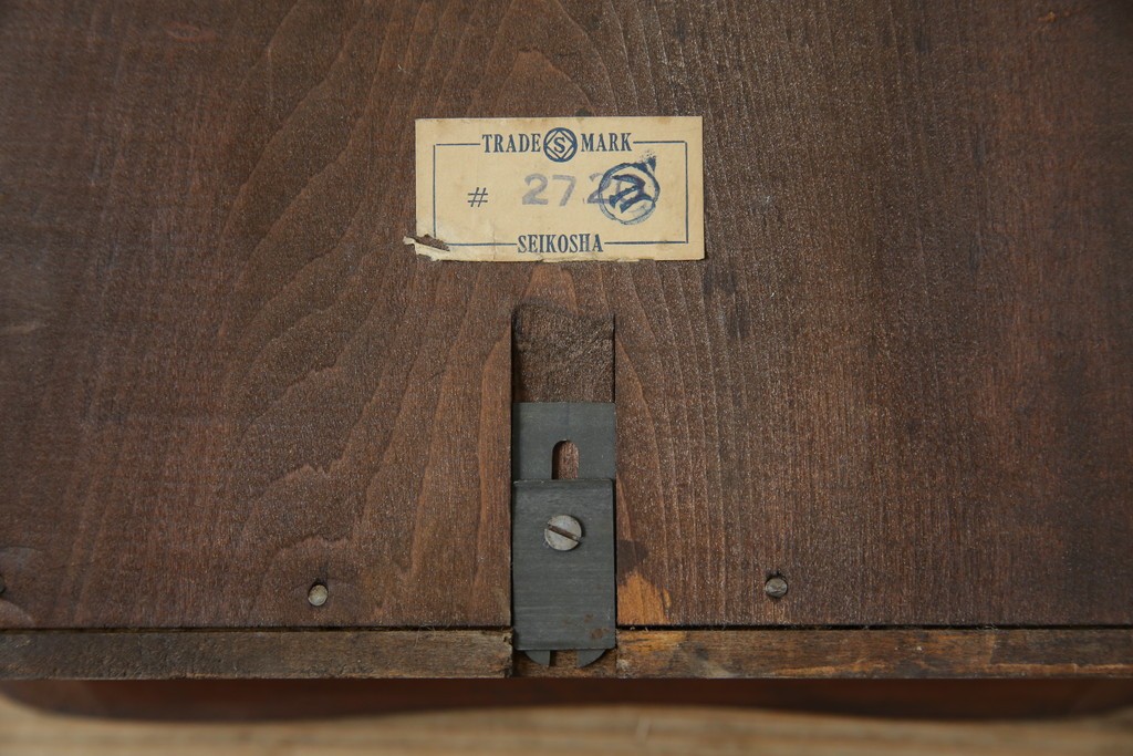 和製ヴィンテージ　精工舎(SEIKOSHA、セイコー)　ミッドセンチュリースタイルにおすすめのスクエア型振り子時計　(R-085757)