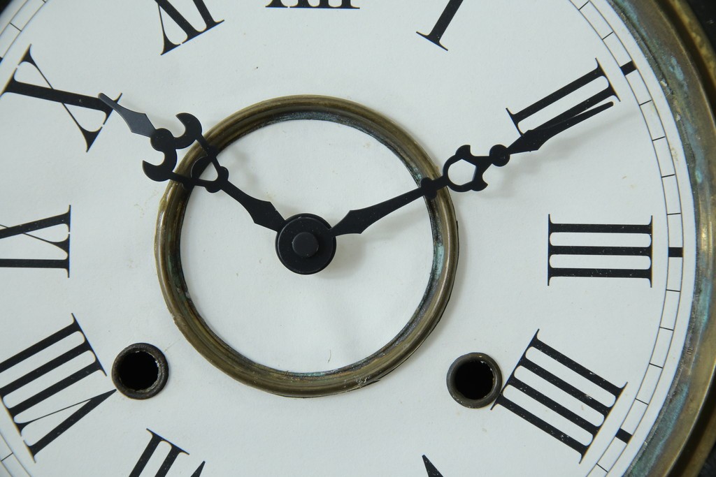 和製アンティーク　昭和初期　金彩の装飾が上品な八角振り子時計　(R-085758)