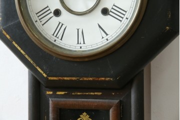 和製アンティーク　昭和初期　金彩の装飾が上品な八角振り子時計　(R-085758)