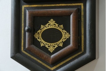 和製アンティーク　昭和初期　金彩の装飾が上品な八角振り子時計　(R-085758)