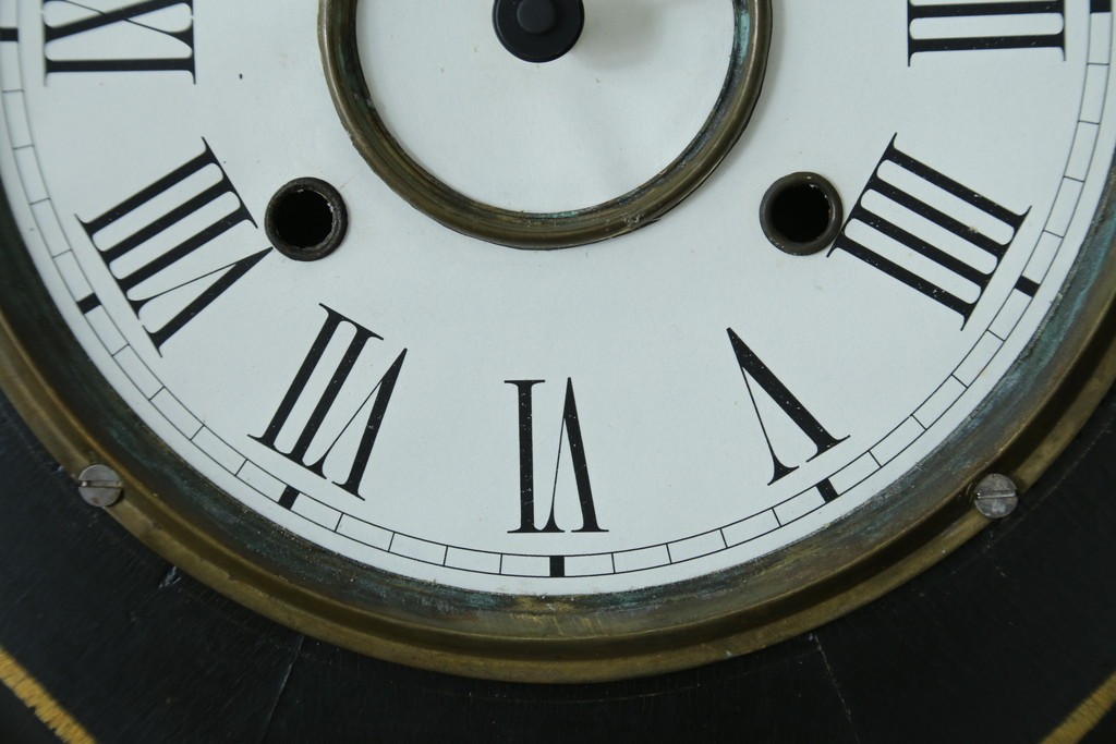 和製アンティーク　昭和初期　金彩の装飾が上品な八角振り子時計　(R-085758)