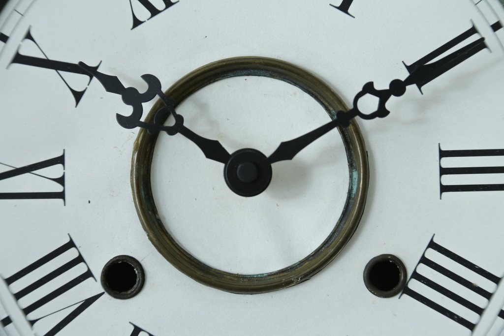 和製アンティーク　昭和初期　金彩の装飾が上品な八角振り子時計　(R-085758)