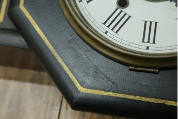 和製アンティーク　昭和初期　金彩の装飾が上品な八角振り子時計　(R-085758)