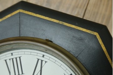 和製アンティーク　昭和初期　金彩の装飾が上品な八角振り子時計　(R-085758)