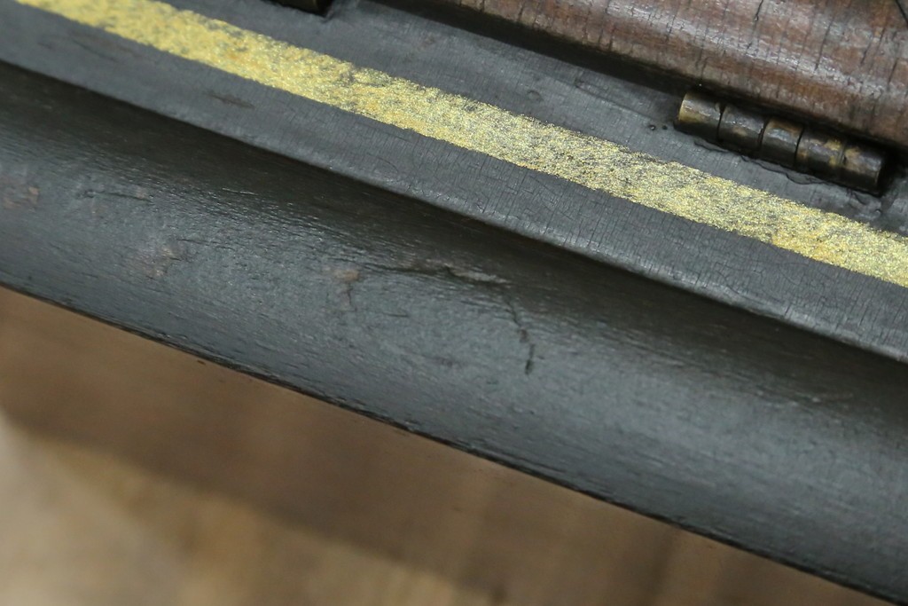 和製アンティーク　昭和初期　金彩の装飾が上品な八角振り子時計　(R-085758)