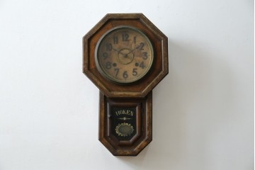 和製アンティーク　大正期　深みのある色合いが魅力の八角振り子時計　(R-085759)