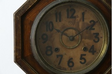 和製アンティーク　大正期　深みのある色合いが魅力の八角振り子時計　(R-085759)