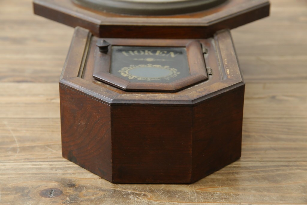 和製アンティーク　大正期　深みのある色合いが魅力の八角振り子時計　(R-085759)