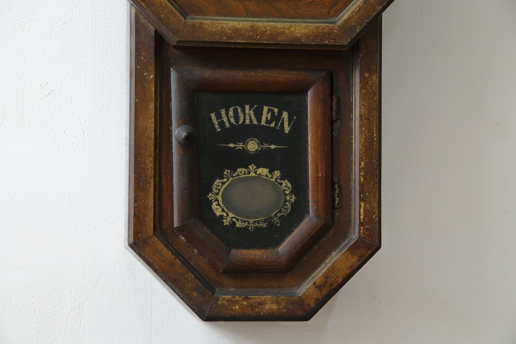 和製アンティーク　大正期　深みのある色合いが魅力の八角振り子時計　(R-085759)