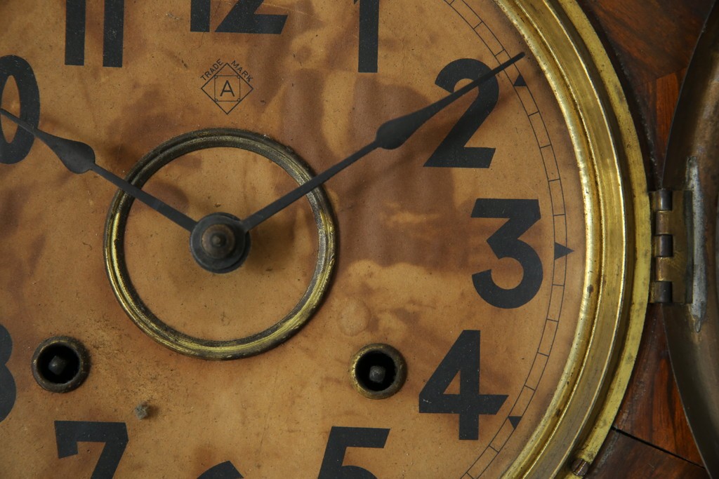 和製アンティーク　大正期　深みのある色合いが魅力の八角振り子時計　(R-085759)