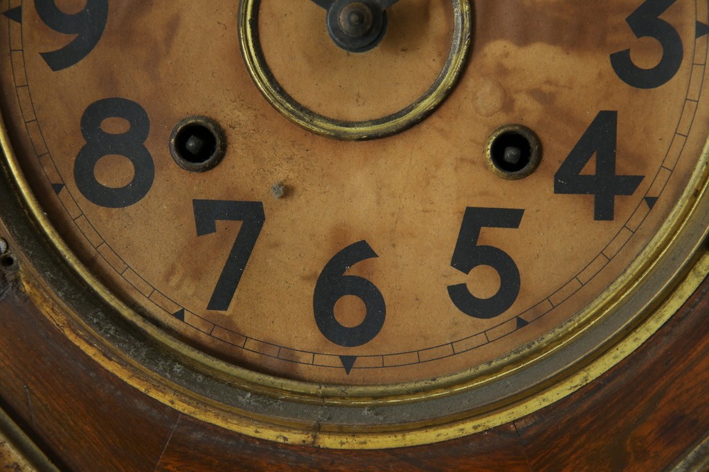 和製アンティーク　大正期　深みのある色合いが魅力の八角振り子時計　(R-085759)