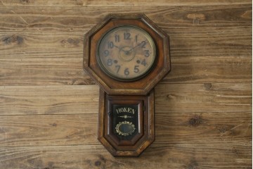 和製アンティーク　大正期　深みのある色合いが魅力の八角振り子時計　(R-085759)