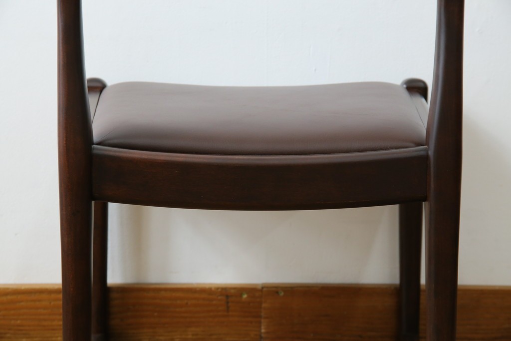 中古　超美品　元祖軽井沢彫　大坂屋家具店　繊細な桜の彫りが見事なKチェア　定価約25万円　(R-085760)