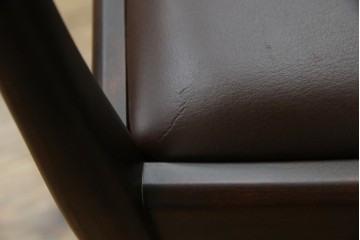 中古　超美品　元祖軽井沢彫　大坂屋家具店　繊細な桜の彫りが見事なKチェア　定価約25万円　(R-085760)