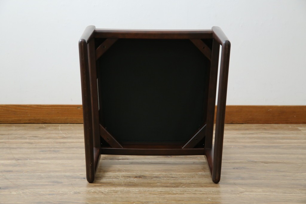 中古　超美品　元祖軽井沢彫　大坂屋家具店　繊細な桜の彫りが見事なKチェア　定価約25万円　(R-085760)