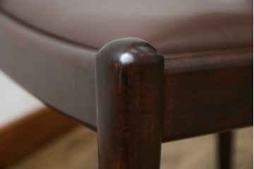 中古　超美品　元祖軽井沢彫　大坂屋家具店　繊細な桜の彫りが見事なKチェア　定価約25万円　(R-085760)