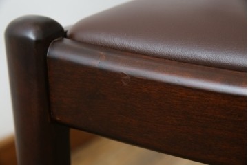 中古　超美品　元祖軽井沢彫　大坂屋家具店　繊細な桜の彫りが見事なKチェア　定価約25万円　(R-085760)