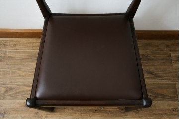 中古　超美品　元祖軽井沢彫　大坂屋家具店　繊細な桜の彫りが見事なKチェア　定価約25万円　(R-085760)