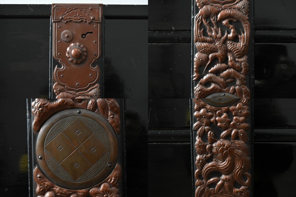 和製アンティーク　上手物!!　総桐材　立派な金具が際立つ上質な庄内箪笥　(R-085761)