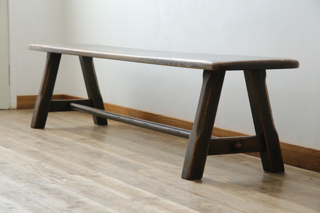 中古　美品　飛騨産業　PROVINCIAL(プロヴィンシャル)　木の質感や輪郭のやわらかさが魅力のトリッスルベンチ　定価約26万2千円　(R-085762)