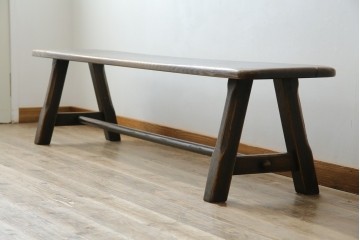 中古　美品　飛騨産業　PROVINCIAL(プロヴィンシャル)　木の質感や輪郭のやわらかさが魅力のトリッスルベンチ　定価約26万2千円　(R-085762)