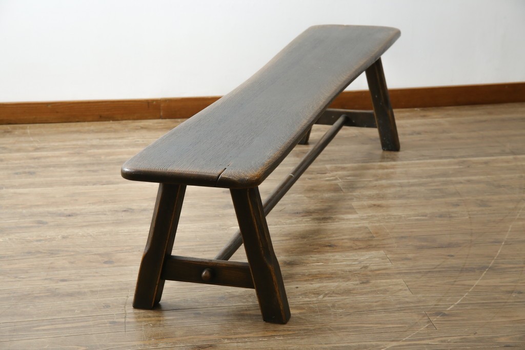 中古　美品　飛騨産業　PROVINCIAL(プロヴィンシャル)　木の質感や輪郭のやわらかさが魅力のトリッスルベンチ　定価約26万2千円　(R-085762)