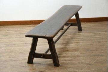 中古　美品　飛騨産業　PROVINCIAL(プロヴィンシャル)　木の質感や輪郭のやわらかさが魅力のトリッスルベンチ　定価約26万2千円　(R-085762)