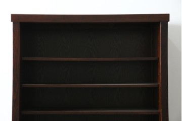 中古　美品　三越百貨店　三方栗材　凛とした印象の格子引き戸キャビネット　(R-085766)