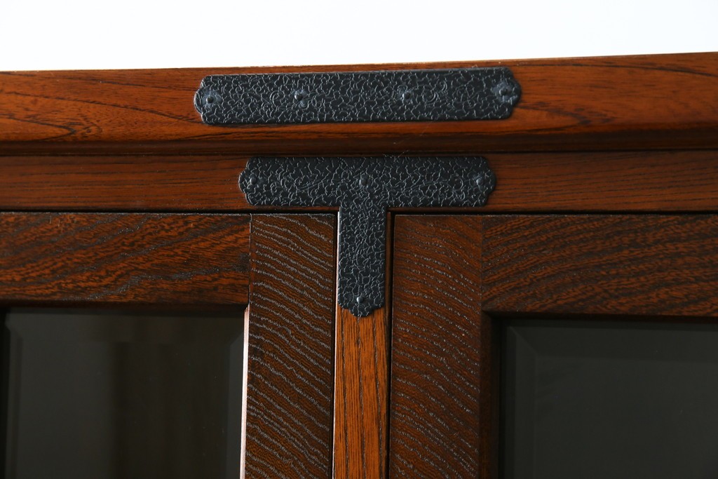 中古　美品　希少な廃番品!　駿河民芸　造りの良さが光る格子扉の和風キャビネット　(R-085772)