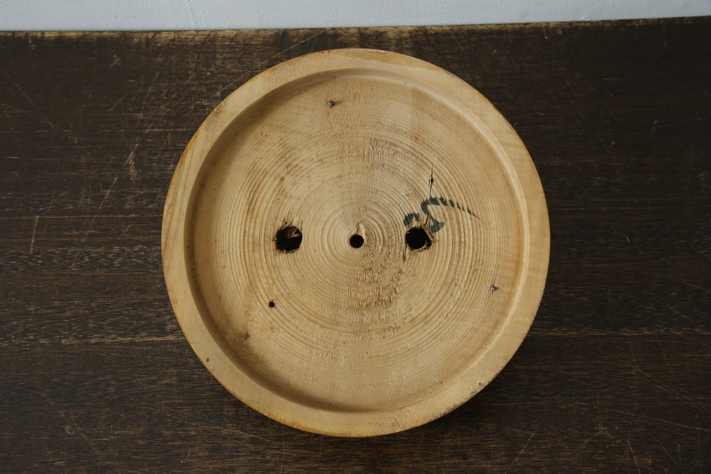 和製アンティーク　木製台座が温かみを添えるレトロなシーリングライト　(R-085774)