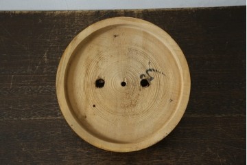 和製アンティーク　木製台座が温かみを添えるレトロなシーリングライト　(R-085774)