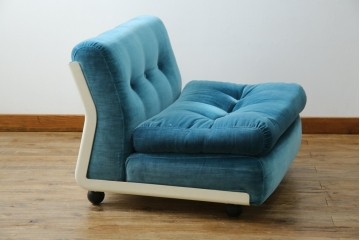 中古　B&B イタリア(Italia)　Mario Bellini(マリオ・ベリーニ)デザイン　Amanta(アマンタ)　ターコイズブルーが美しいモジュラーソファ　(R-085778)