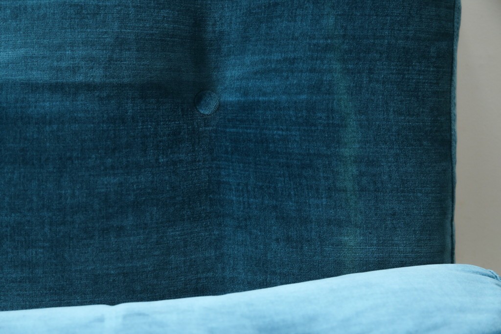 中古　B&B イタリア(Italia)　Mario Bellini(マリオ・ベリーニ)デザイン　Amanta(アマンタ)　ターコイズブルーが美しいモジュラーソファ　(R-085778)