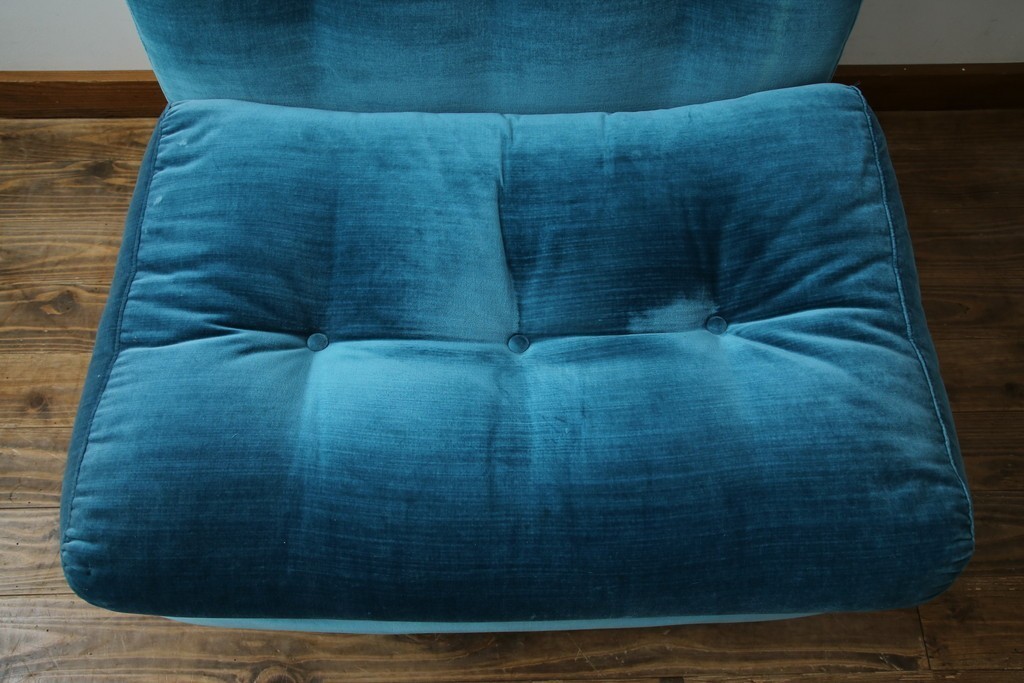 中古　B&B イタリア(Italia)　Mario Bellini(マリオ・ベリーニ)デザイン　Amanta(アマンタ)　ターコイズブルーが美しいモジュラーソファ　(R-085778)