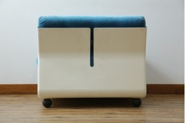 中古　B&B イタリア(Italia)　Mario Bellini(マリオ・ベリーニ)デザイン　Amanta(アマンタ)　ターコイズブルーが美しいモジュラーソファ　(R-085778)