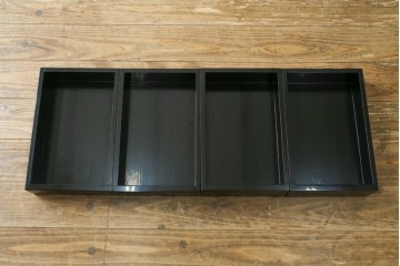 中古　美品　輪島塗り　花に雀の図が描かれた三面鏡台とスツールのセット　定価約180万円　(R-085780)