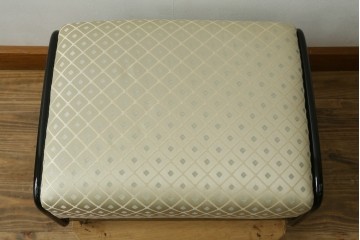 中古　美品　輪島塗り　花に雀の図が描かれた三面鏡台とスツールのセット　定価約180万円　(R-085780)