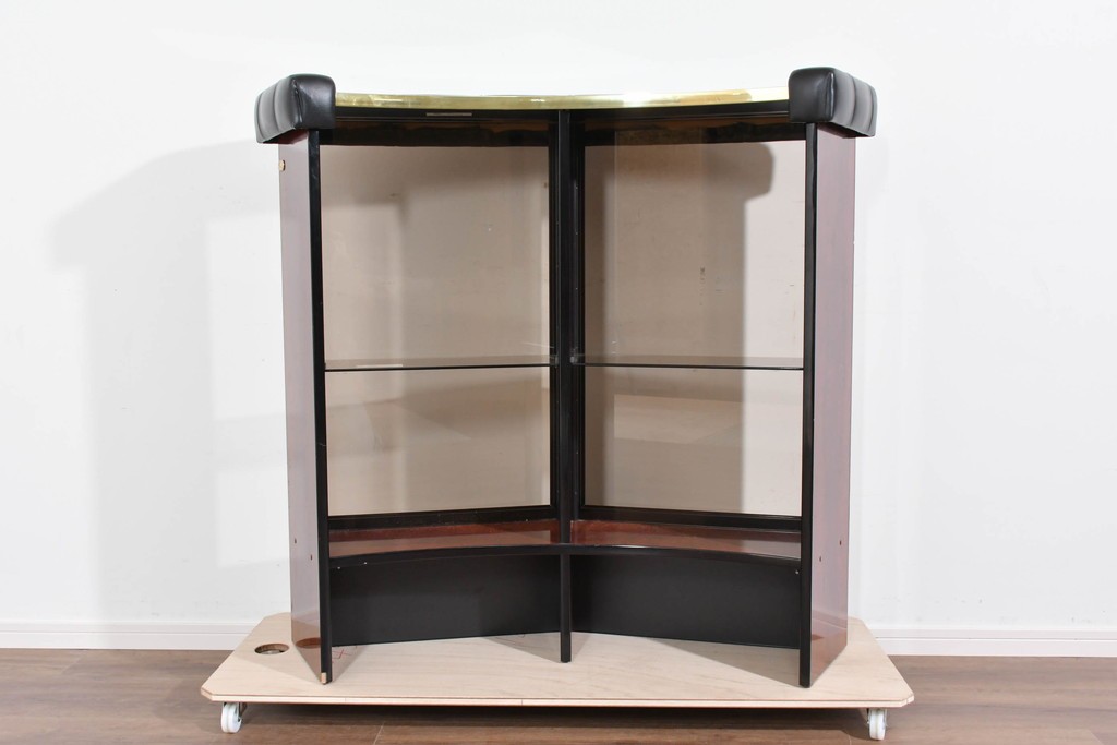 スペインヴィンテージ　希少!!　モダンデザイン　優雅なカーブラインが目を引くバーカウンター　(R-085783)