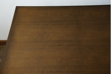 中古　職人手作り　高級品　府中家具　重厚な意匠のプレジデントデスク　定価推定約40万円　(R-085784)