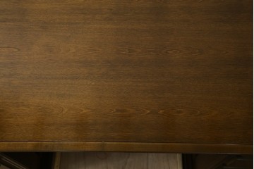 中古　職人手作り　高級品　府中家具　重厚な意匠のプレジデントデスク　定価推定約40万円　(R-085784)