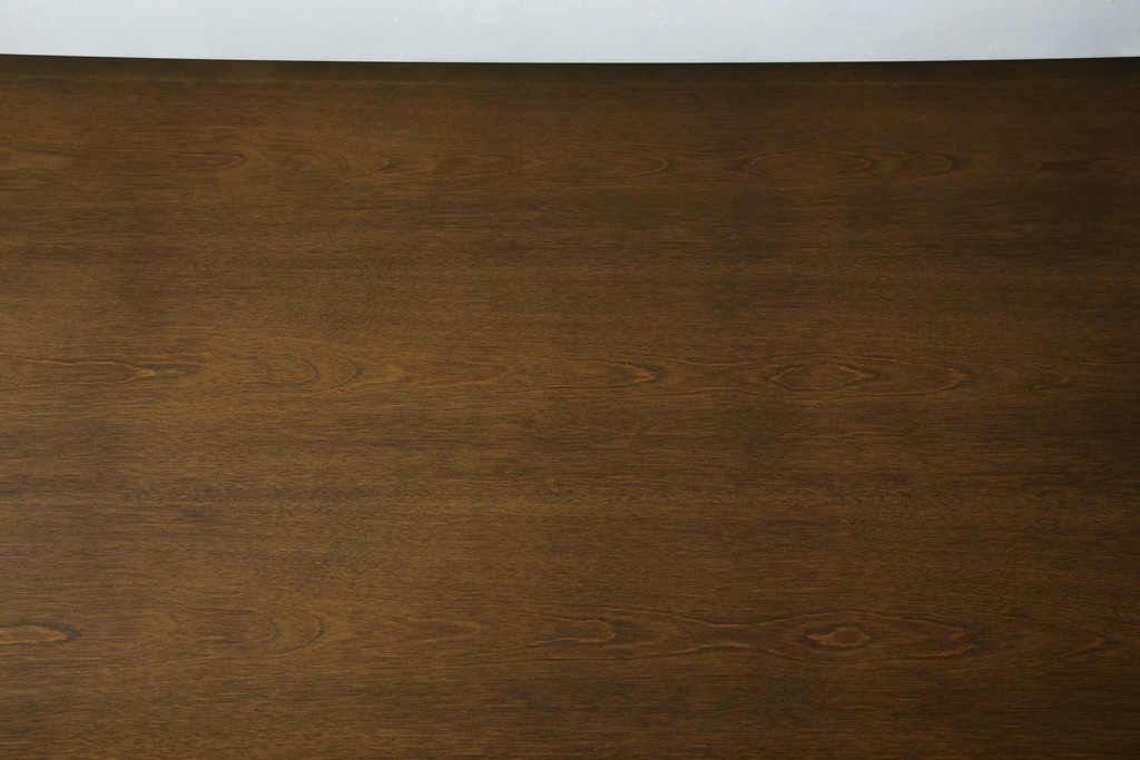 中古　職人手作り　高級品　府中家具　重厚な意匠のプレジデントデスク　定価推定約40万円　(R-085784)