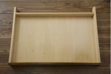 中古　職人手作り　高級品　府中家具　重厚な意匠のプレジデントデスク　定価推定約40万円　(R-085784)